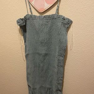 Blue ruched dress